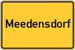 Place name sign Meedensdorf