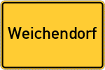 Place name sign Weichendorf