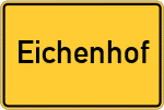 Place name sign Eichenhof