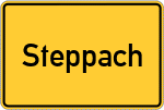 Place name sign Steppach, Oberfranken