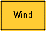 Place name sign Wind, Oberfranken