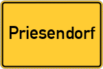 Place name sign Priesendorf