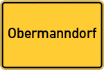 Place name sign Obermanndorf