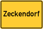 Place name sign Zeckendorf