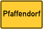 Place name sign Pfaffendorf