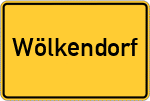 Place name sign Wölkendorf, Kreis Bamberg