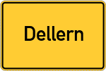 Place name sign Dellern