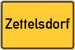 Place name sign Zettelsdorf