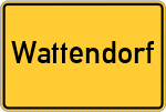Place name sign Wattendorf