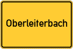 Place name sign Oberleiterbach, Oberfranken