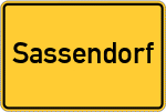 Place name sign Sassendorf