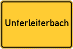 Place name sign Unterleiterbach, Oberfranken