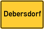 Place name sign Debersdorf