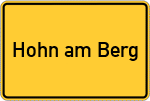 Place name sign Hohn am Berg