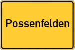 Place name sign Possenfelden, Oberfranken