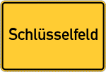 Place name sign Schlüsselfeld