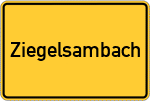 Place name sign Ziegelsambach, Oberfranken