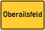 Place name sign Oberailsfeld