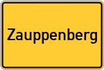 Place name sign Zauppenberg
