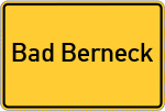 Place name sign Bad Berneck