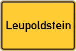 Place name sign Leupoldstein
