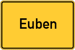 Place name sign Euben