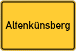 Place name sign Altenkünsberg