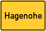 Place name sign Hagenohe, Kreis Bayreuth