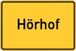 Place name sign Hörhof