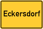 Place name sign Eckersdorf