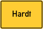 Place name sign Hardt, Oberfranken