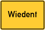 Place name sign Wiedent
