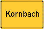 Place name sign Kornbach