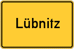 Place name sign Lübnitz