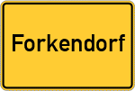 Place name sign Forkendorf