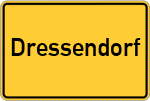 Place name sign Dressendorf