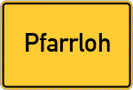 Place name sign Pfarrloh