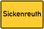 Place name sign Sickenreuth