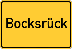 Place name sign Bocksrück, Oberfranken