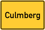 Place name sign Culmberg, Kreis Bayreuth