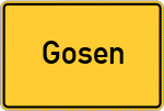 Place name sign Gosen, Kreis Bayreuth