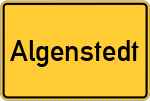 Place name sign Algenstedt