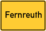 Place name sign Fernreuth