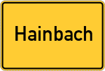 Place name sign Hainbach