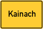 Place name sign Kainach