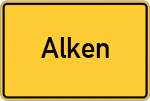 Place name sign Alken, Mosel