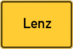 Place name sign Lenz
