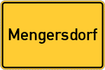 Place name sign Mengersdorf