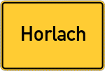 Place name sign Horlach