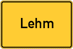 Place name sign Lehm